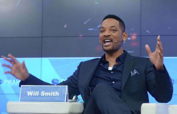 Will Smith y su hijo Jaden visitan RIA Novosti - Sputnik Mundo