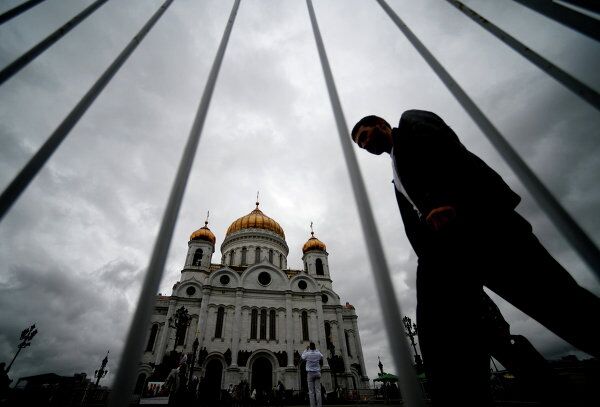 La cruz del apóstol San Andrés en la principal catedral ortodoxa de Rusia - Sputnik Mundo