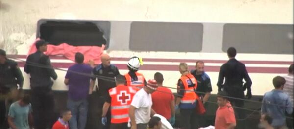 Imágenes del mortal accidente de tren en España - Sputnik Mundo