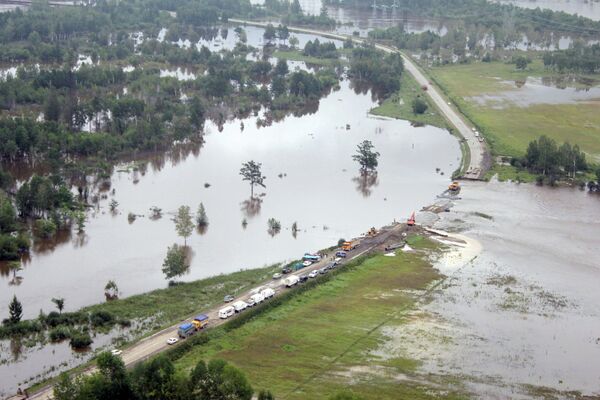 Consecuencias de las inundaciones en la provincia rusa de Amur - Sputnik Mundo