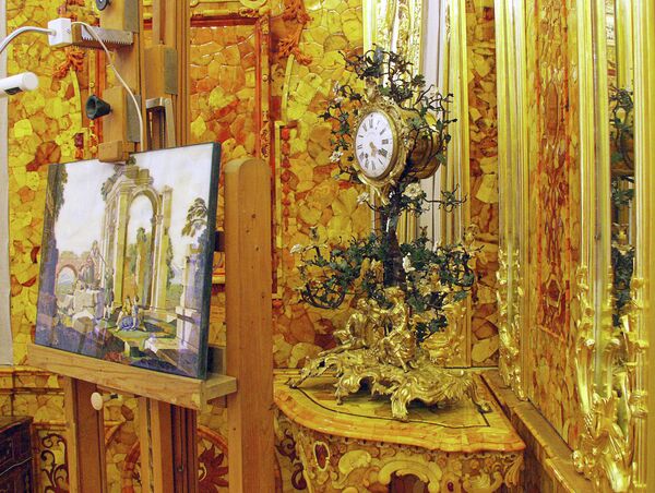 Fragmento de la Cámara de Ámbar en el Palacio de Catalina - Sputnik Mundo