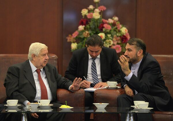 Walid Muallen y Husein Amir Abdolahian - Sputnik Mundo