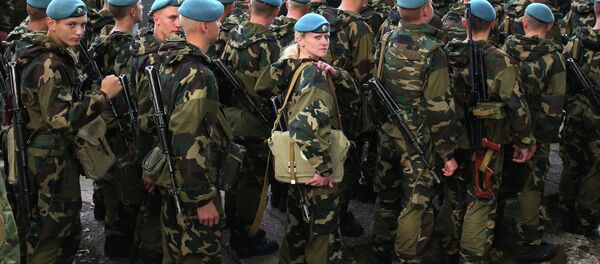 Los militares bielorrusos durante las maniobras Zapad (archivo) - Sputnik Mundo