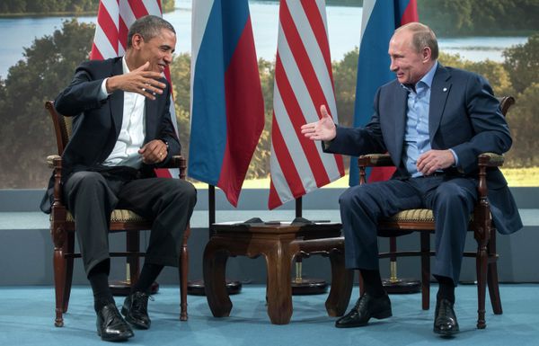 Barack Obama y Vladímir Putin (archivo) - Sputnik Mundo