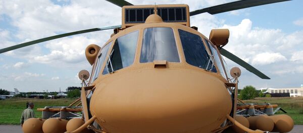 Helicóptero militar de transporte Mi-171Sh en el Salón Internacional de la Aviación y el Espacio MAKS (Archivo) - Sputnik Mundo