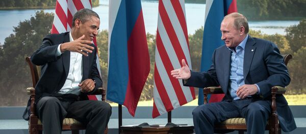 Presidente de Rusia, Vladímir Putin, y presidente de EEUU, Barack Obama - Sputnik Mundo