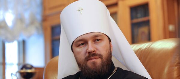 El jefe del Departamento de Vínculos Eclesiásticos Exteriores del Patriarcado de Moscú, metropolita Ilarión - Sputnik Mundo