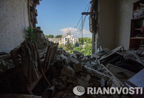 Kramatorsk y el poblado Lugánskaya tras el bombardeo Kramatorsk y el poblado Lugánskaya tras el bombardeo - Sputnik Mundo