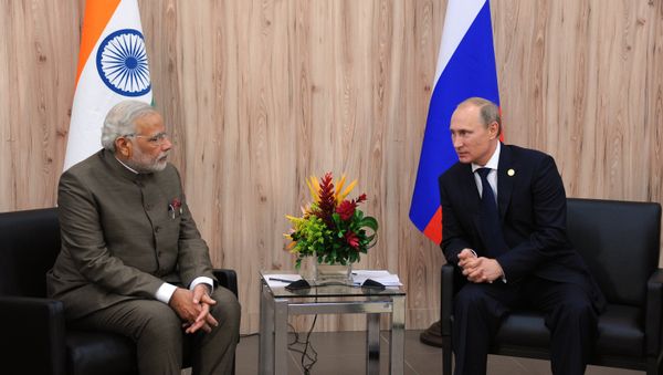 Narendra Modi, primer ministro de India y Vladímir Putin, presidente de Rusia (Archivo) Narendra Modi, primer ministro de India y Vladímir Putin, presidente de Rusia (Archivo) - Sputnik Mundo