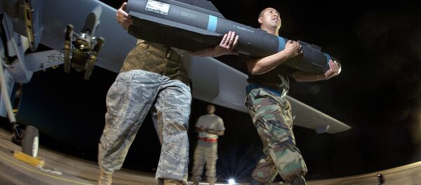 Misil estadounidense Hellfire (archivo) - Sputnik Mundo