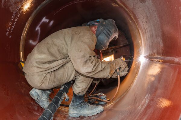 La construcción del gasoducto Fuerza de Siberia  - Sputnik Mundo