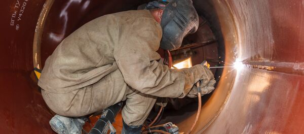 La construcción del gasoducto Fuerza de Siberia (archivo) - Sputnik Mundo