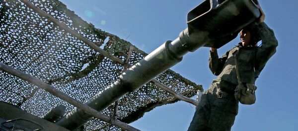 Cañón autopropulsado Akatsia (archivo) - Sputnik Mundo