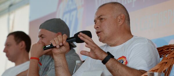 Organizadores de Koktebel Jazz Party Dmitri Kiseliov (dcha.), Mijaíl Ikónnikov y Yakov Okun - Sputnik Mundo