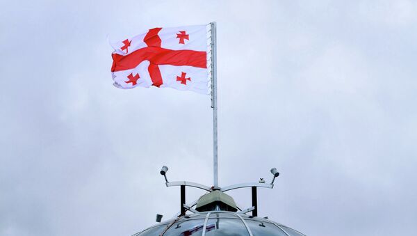 Bandera de Georgia, Palacio Presidencial en Tiflis - Sputnik Mundo