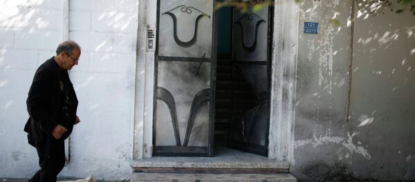 Oficina de Al-Fatah que ha sufrido daños por una explosión - Sputnik Mundo