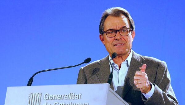 Artur Mas, Presidente de Cataluña, en el centro de prensa en Barcelona (Archivo) - Sputnik Mundo