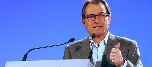 Artur Mas, Presidente de Cataluña, en el centro de prensa en Barcelona (Archivo) Artur Mas, Presidente de Cataluña, en el centro de prensa en Barcelona (Archivo) - Sputnik Mundo