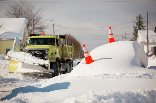 Montañas de nieve en el Estado de Nueva York - Sputnik Mundo