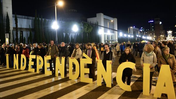 Manifestación por la independencia de Cataluña en Barcelona (Archivo) - Sputnik Mundo