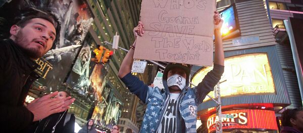 Acciones de protesta prenavideñas en Nueva York - Sputnik Mundo