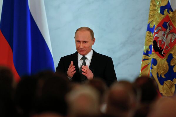 El discurso del presidente ruso, Vladímir Putin, ante la Asamblea Federal - Sputnik Mundo