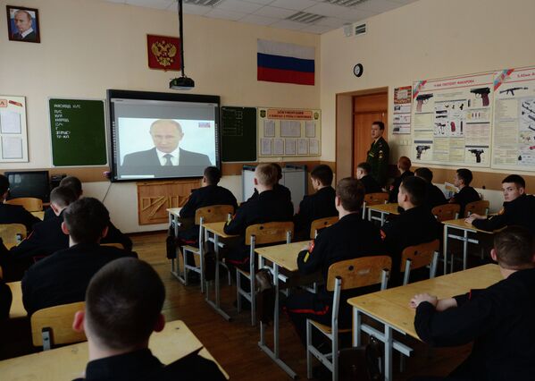 El discurso del presidente ruso, Vladímir Putin, ante la Asamblea Federal - Sputnik Mundo