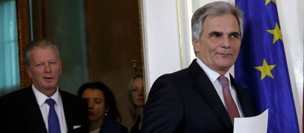 Canciller Federal austriaco Werner Faymann - Sputnik Mundo